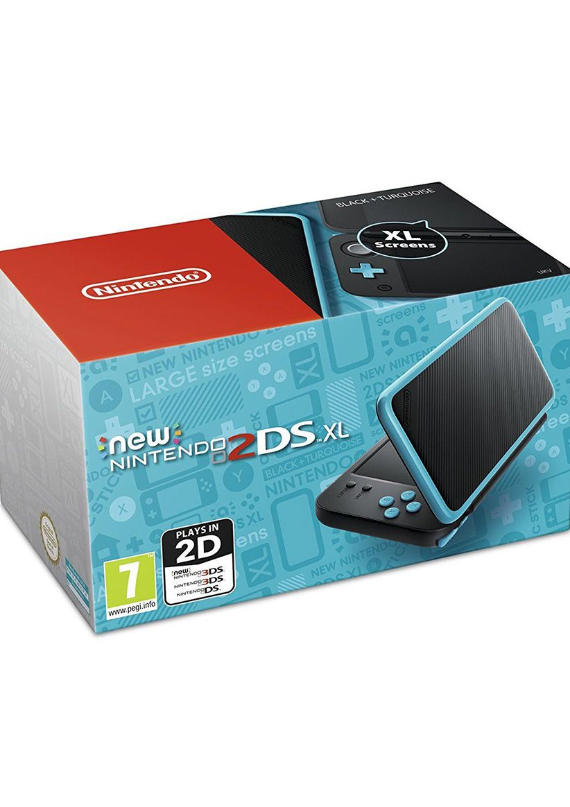 New Nintendo 2DS XL Console - Black & Turquoise