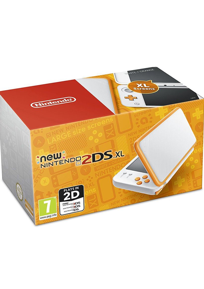 New Nintendo 2DS XL Console - White & Orange
