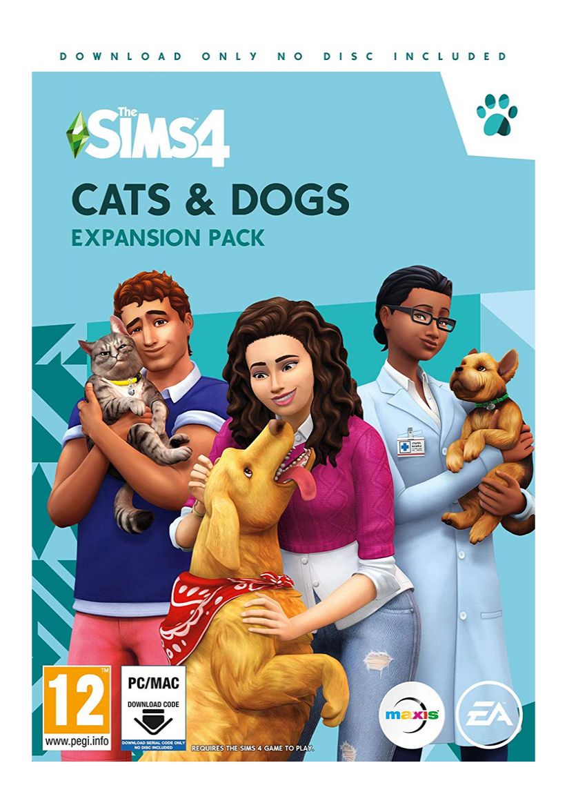 The Sims 4 Cats and Dogs Expansion Pack (Code In A Box) on PC