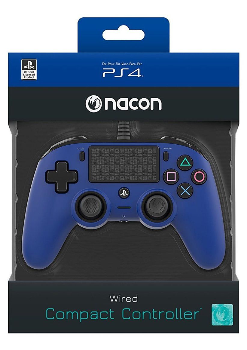 PS4 Officially Licensed Blue Nacon Wired Controller on PlayStation 4