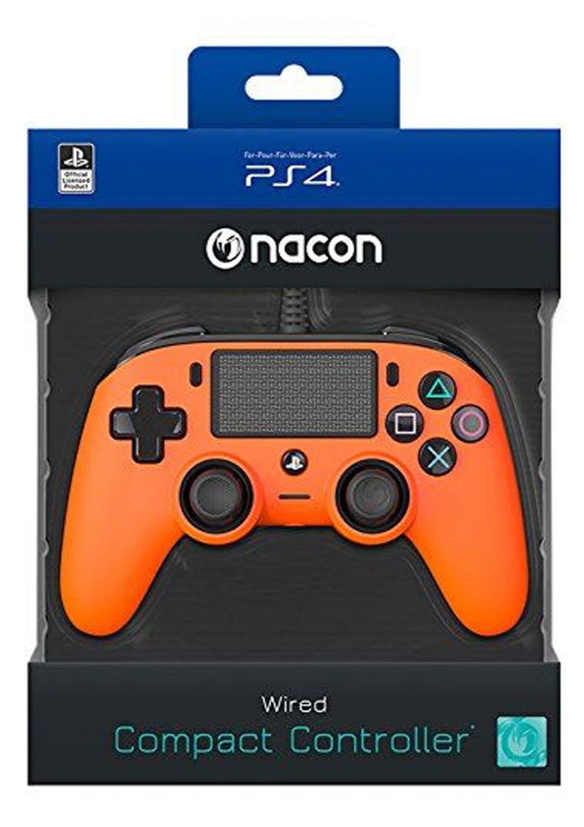 PS4 Officially Licensed Orange Nacon Wired Controller on PlayStation 4