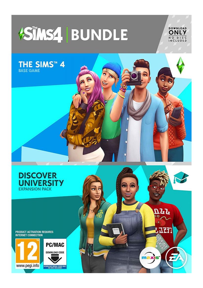 The Sims 4 Full Game and Discover University Bundle on PC