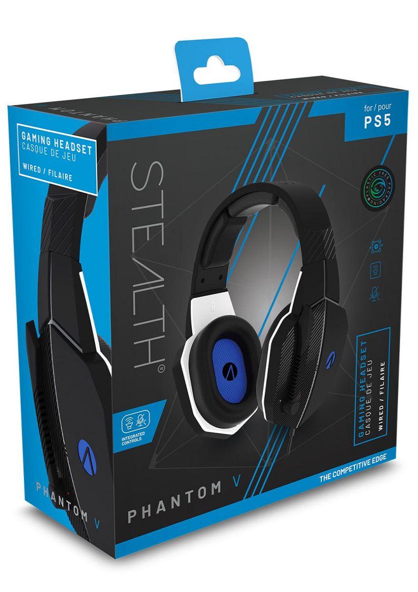 Stealth SP-Phantom V Stereo Gaming Headset - Black on PlayStation 5
