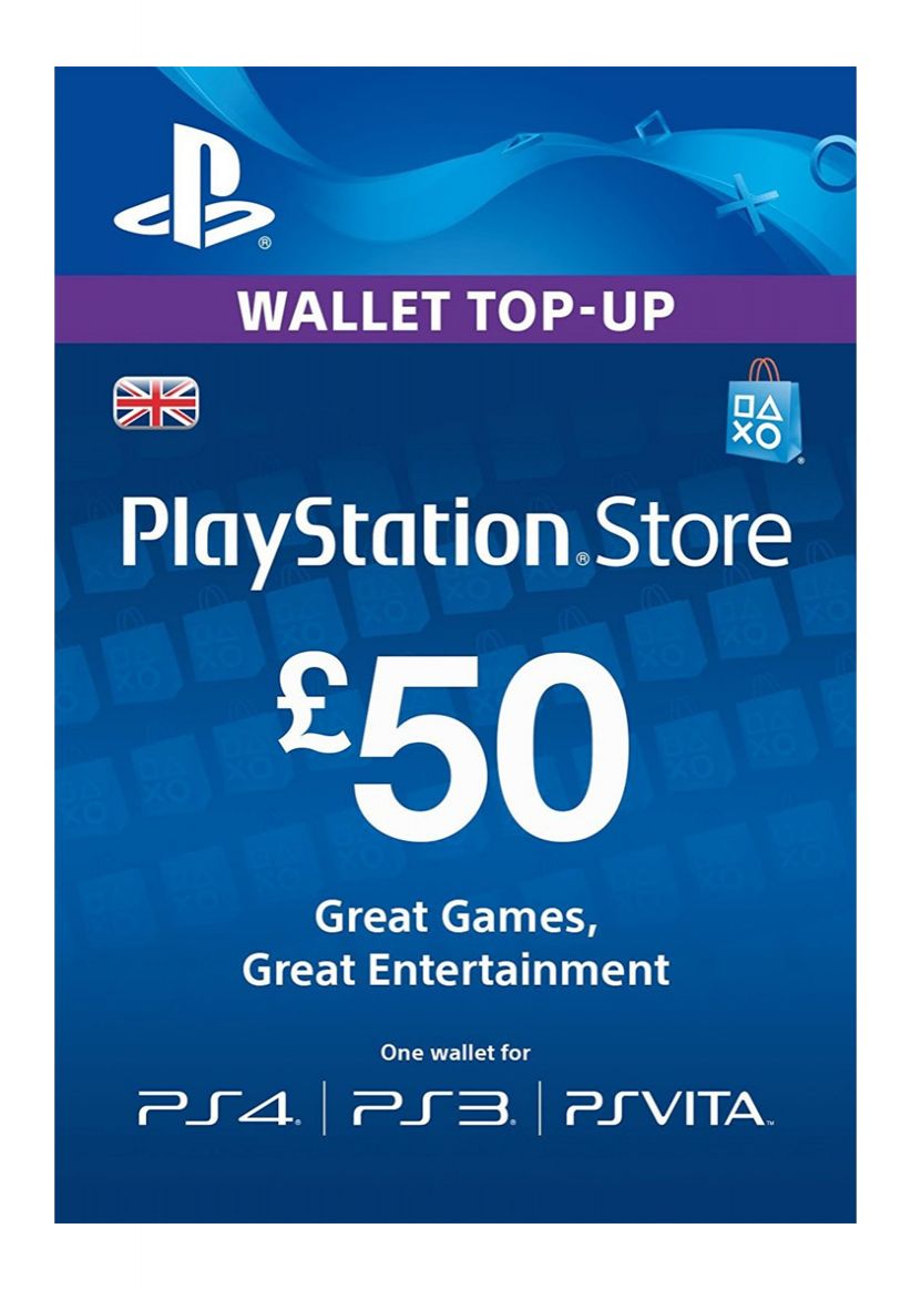 PSN £50 Wallet Top Up Card on PlayStation 4