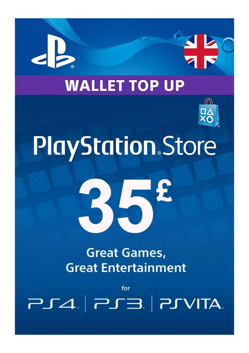 PSN £35 Wallet Top Up Card on PlayStation 4