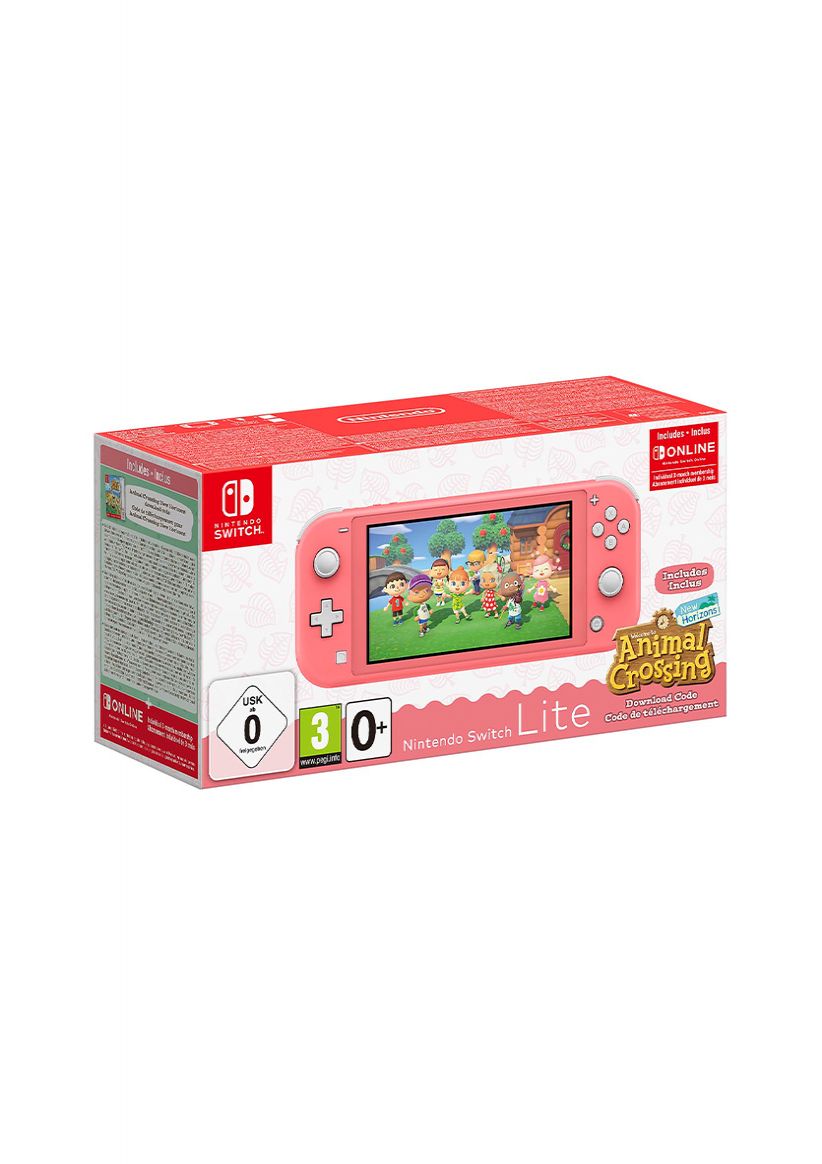 Nintendo Switch Lite Coral & Animal Crossing Bundle