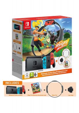 Nintendo Switch Neon Console & RingFit Bundle... 