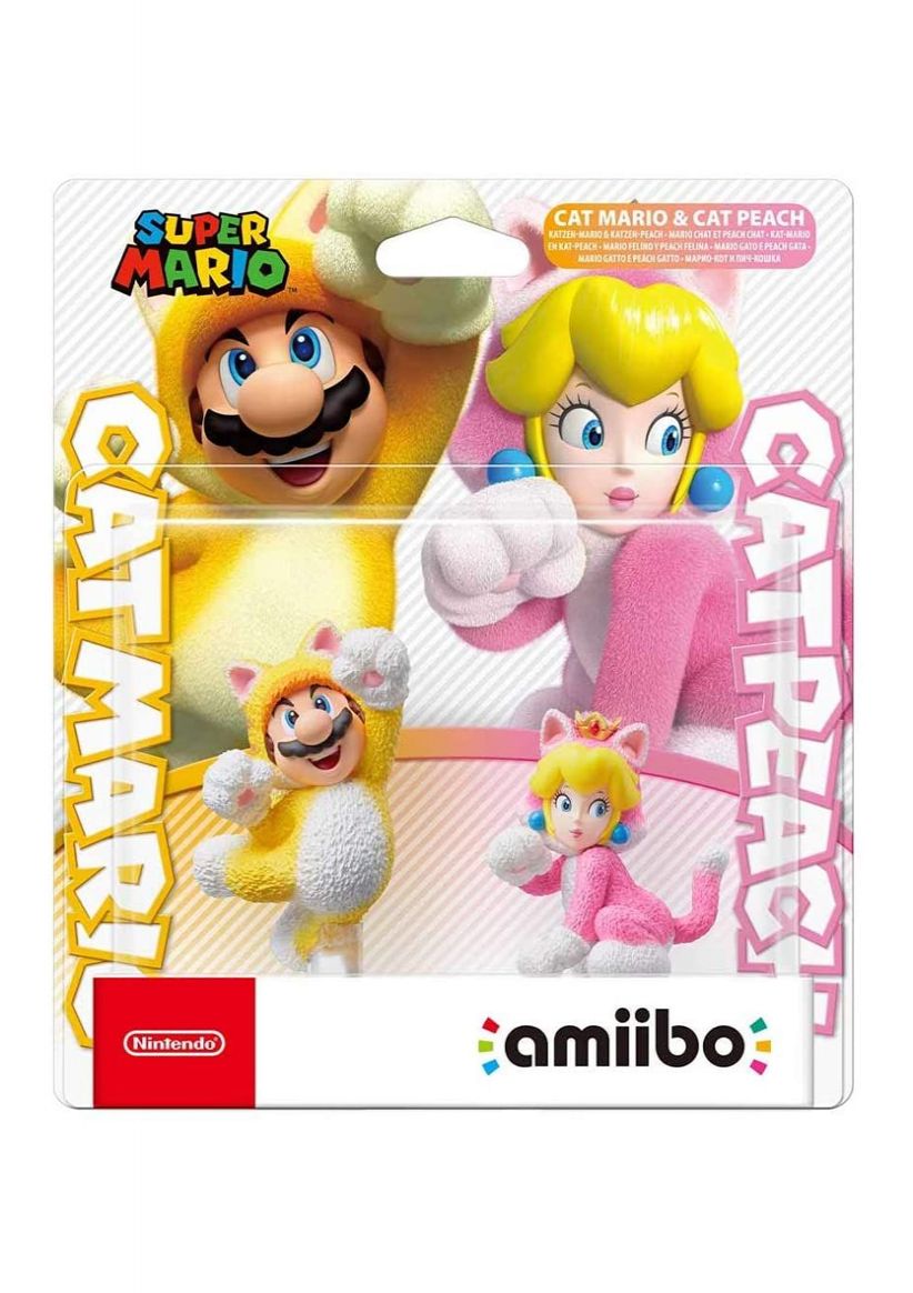 amiibo Cat Mario and Cat Peach on Nintendo Switch