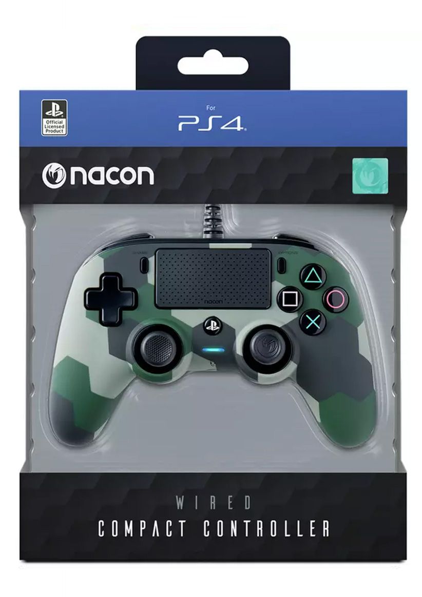 PS4 Officially Licensed Green Camo Nacon Wired Controller on PlayStation 4