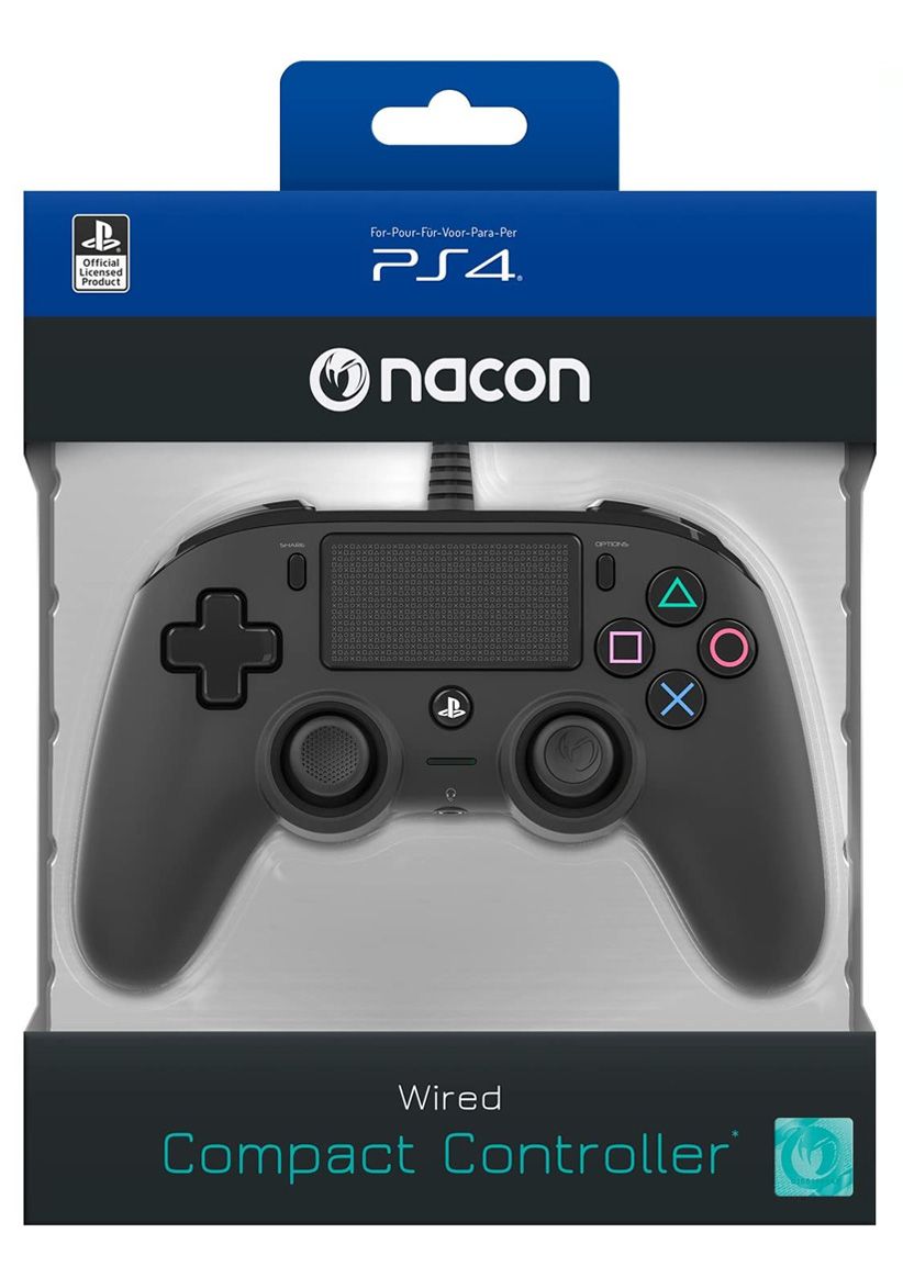 PS4 Officially Licensed Black Nacon Wired Controller on PlayStation 4