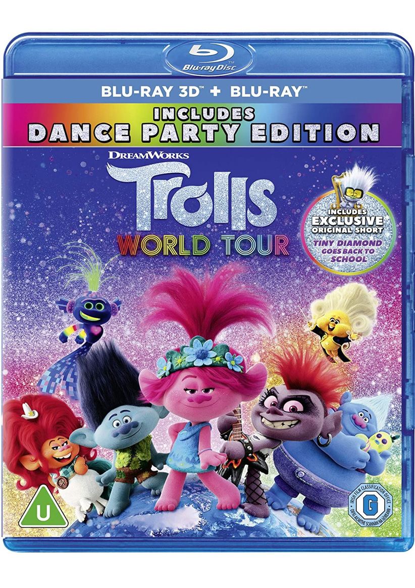 Trolls World Tour 2D + 3D on Blu-ray