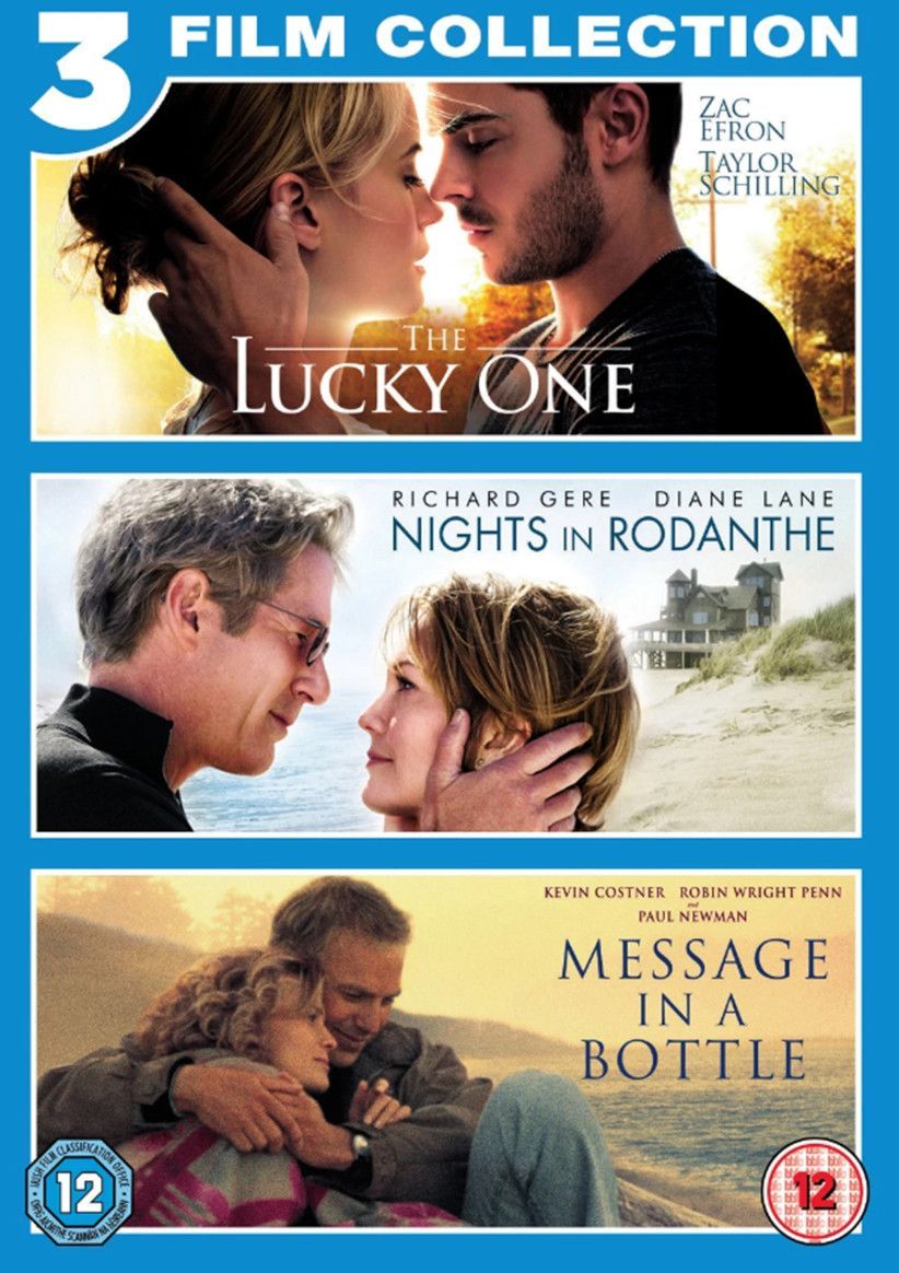 Nicholas Sparks: 3 Film Collection (Lucky One/Nights In Rodanthe/Message) on DVD