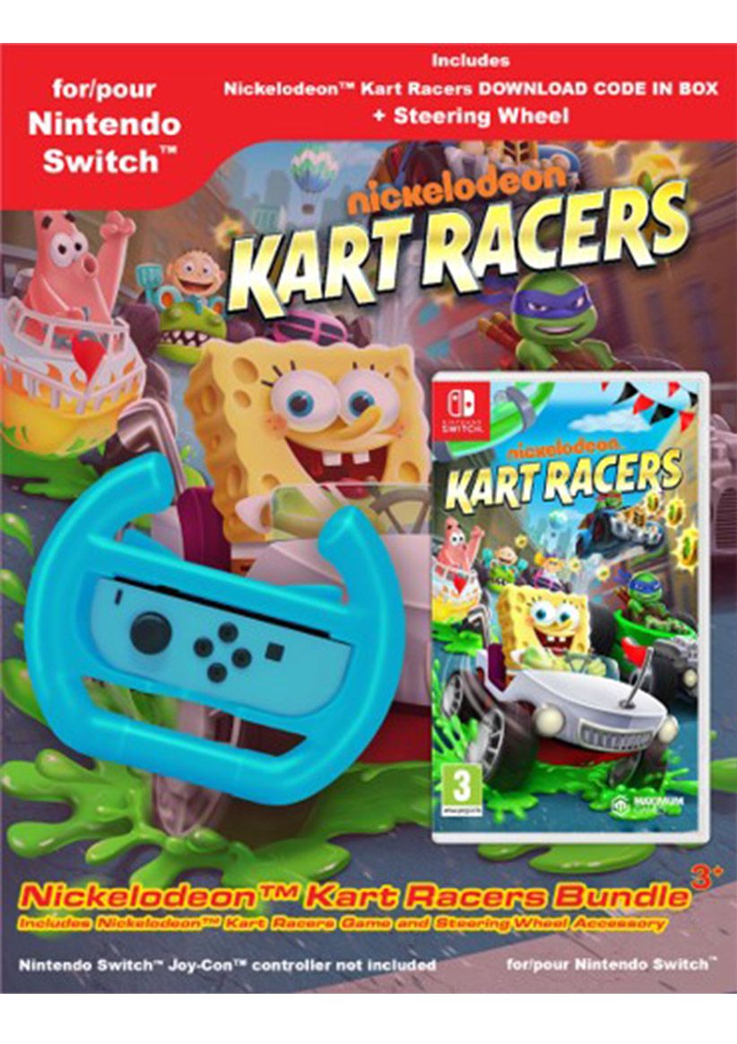 Nickelodeon Kart Racers Bundle - Game + Wheel Accessory on Nintendo Switch