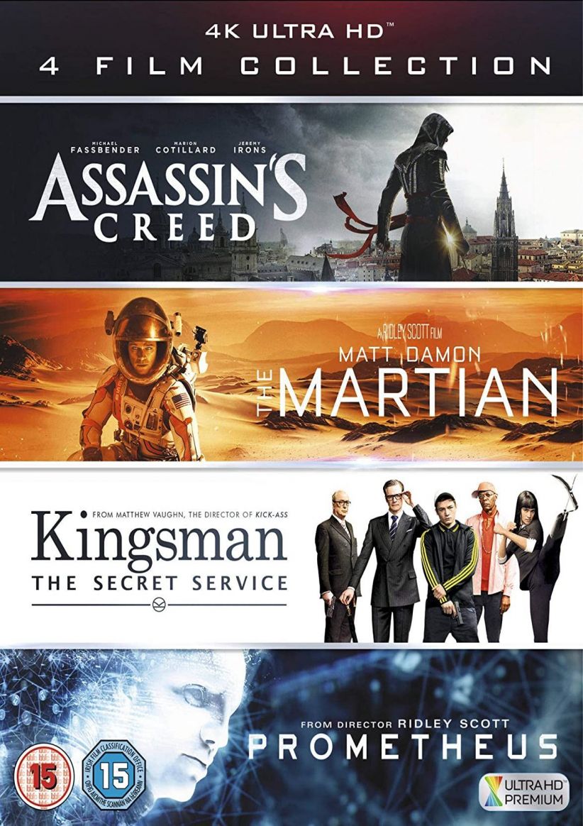 4K Ultra-HD Film Collection (Assassin's Creed, The Martian, Kingsman & Prometheus) (4K Blu-ray) on 4K UHD