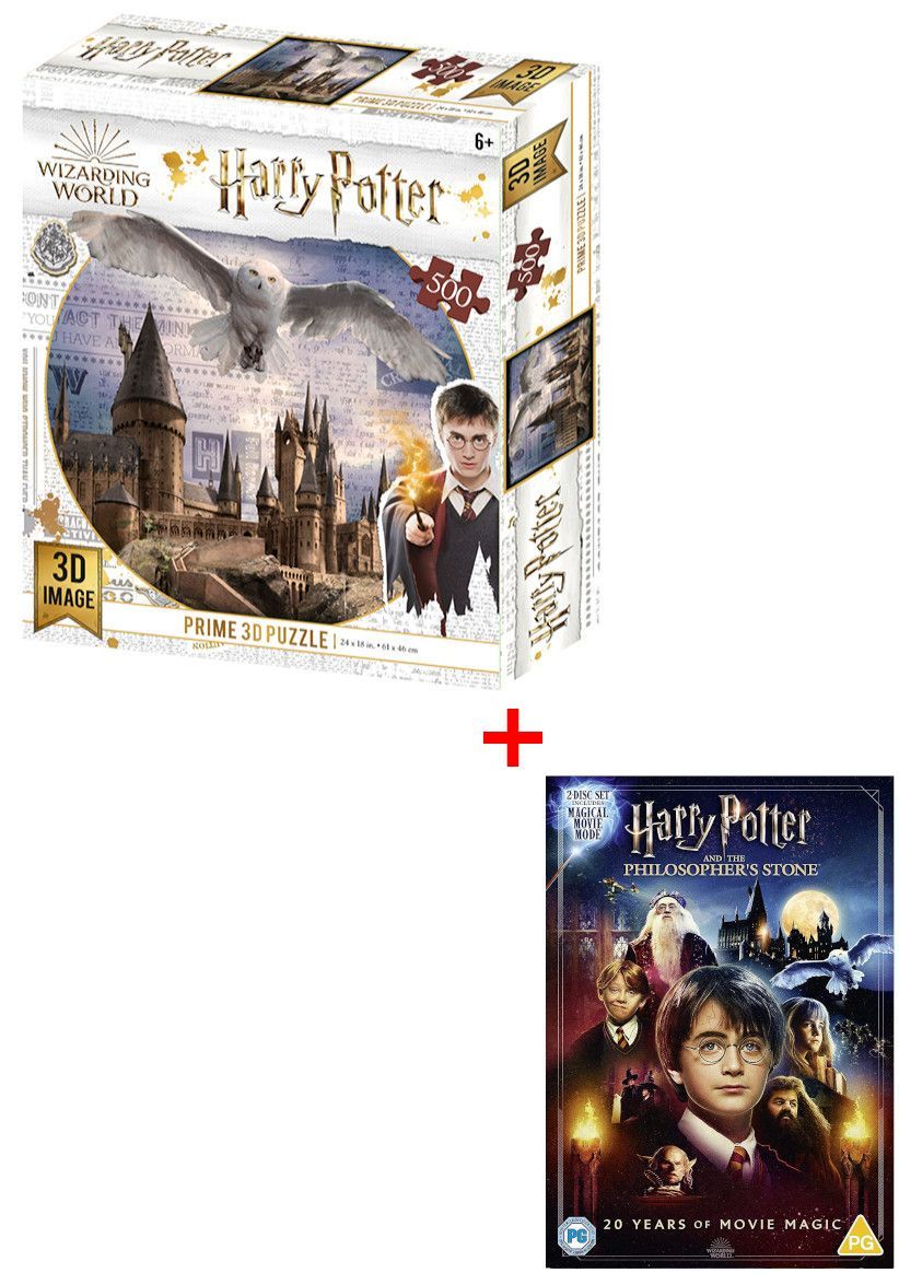 Harry Potter 500pc 3D Jigsaw + Harry Potter and the Philosophers Stone