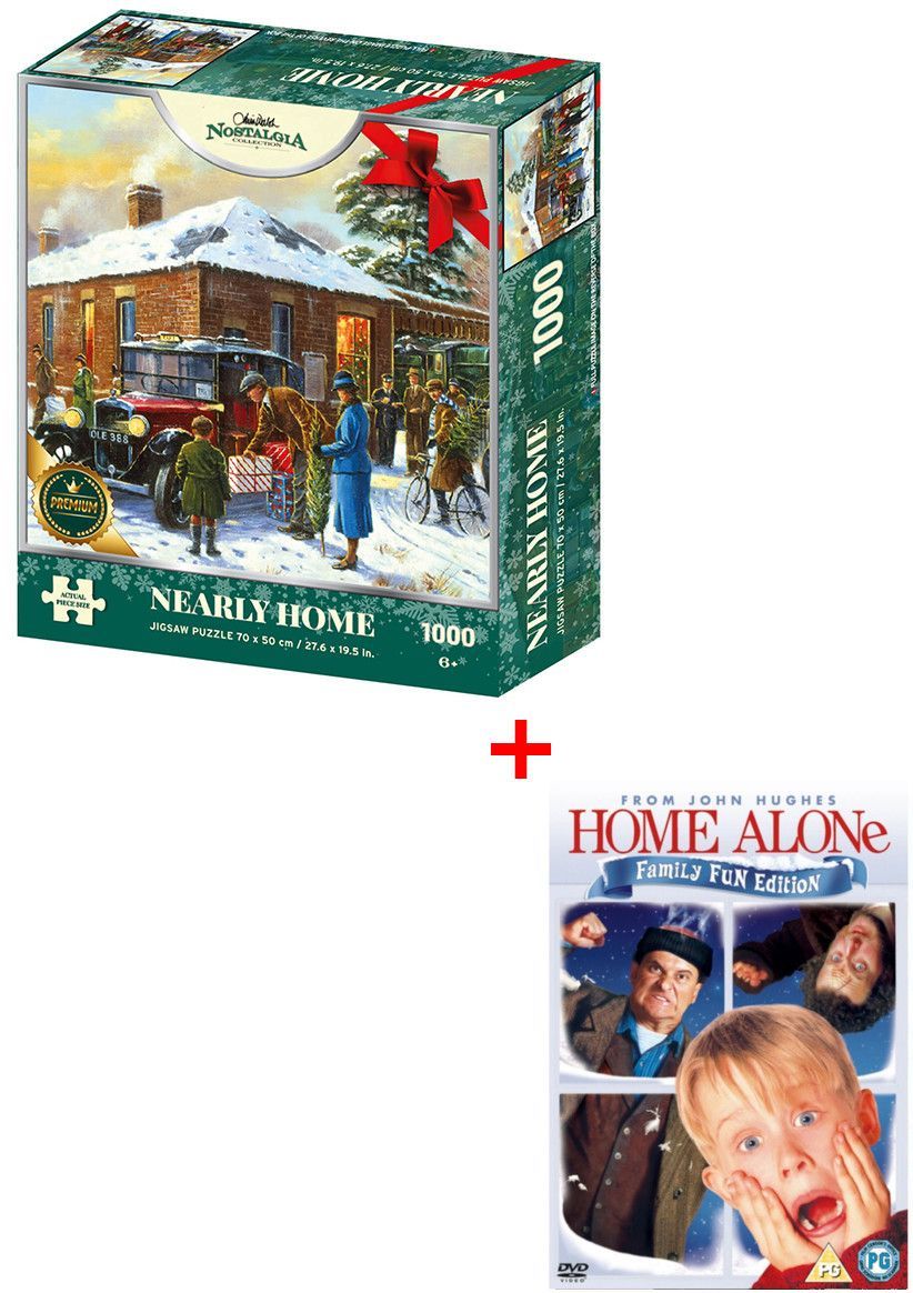 Nearly Home 1000 Piece Jigsaw Puzzle + Home Alone - Family Fun Edition