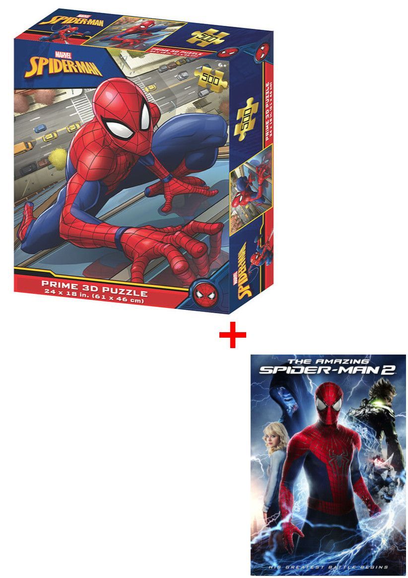 Spiderman Climb 500 Piece 3D Jigsaw Puzzle + The Amazing Spider-Man 2