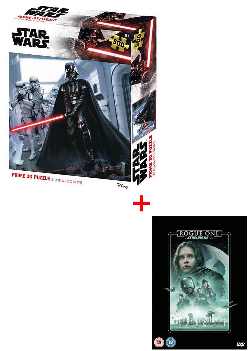 Star Wars Darth Vader 500 Piece 3D Jigsaw + Rogue One: A Star Wars Story