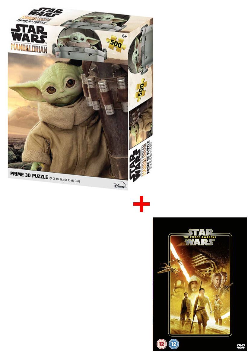 Star Wars Grogu 500 Piece 3D Jigsaw + Star Wars Episode VII: Force Awakens