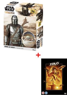 The Mandalorian and Grogu 500 Piece 3D Jigsaw + Star Wars: T... 