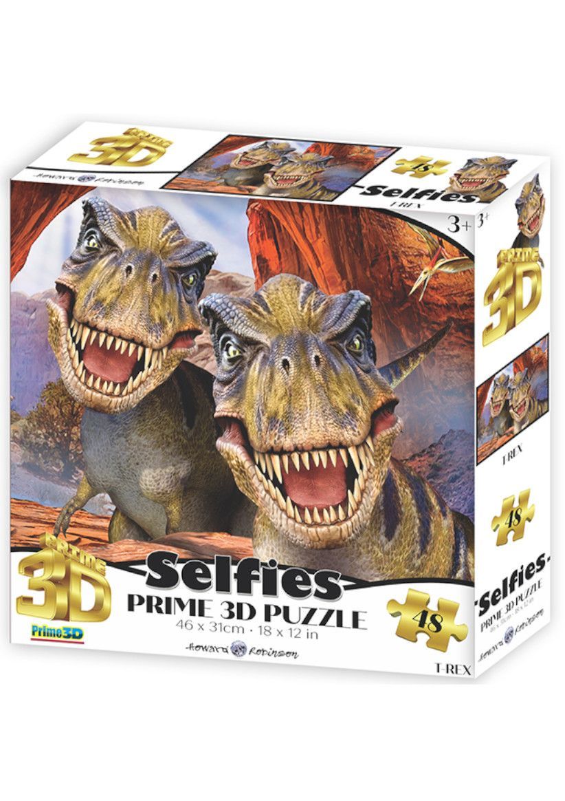 Selfies - T-Rex 48 Piece 3D Jigsaw Puzzle