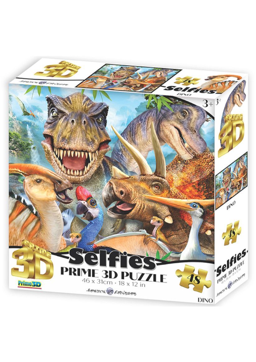 Selfies - Dino 48 Piece 3D Jigsaw Puzzle
