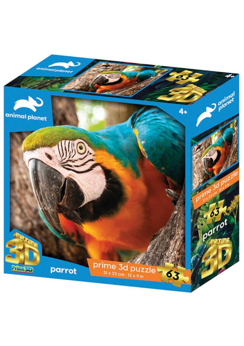 Parrot 63 Piece 3D Jigsaw Puzzle