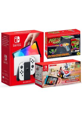 Nintendo Switch Console Mario Kart Live Bundle (White OLED M... 