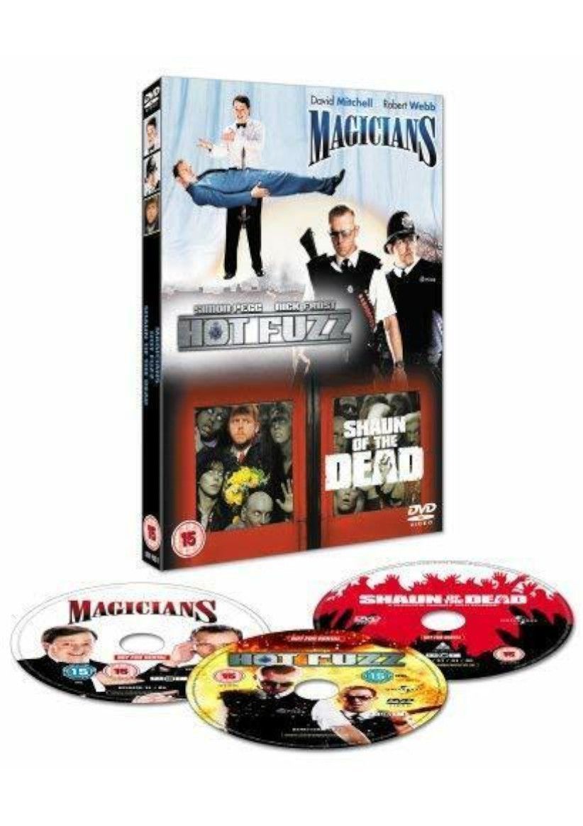 3 Film Box Set: Shaun Of The Dead / Hot Fuzz / Magicians on DVD
