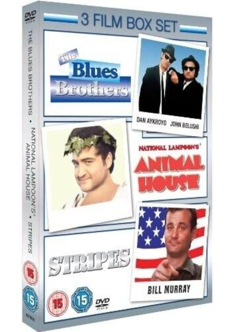 Blues Brothers/Animal House/Stripes on DVD