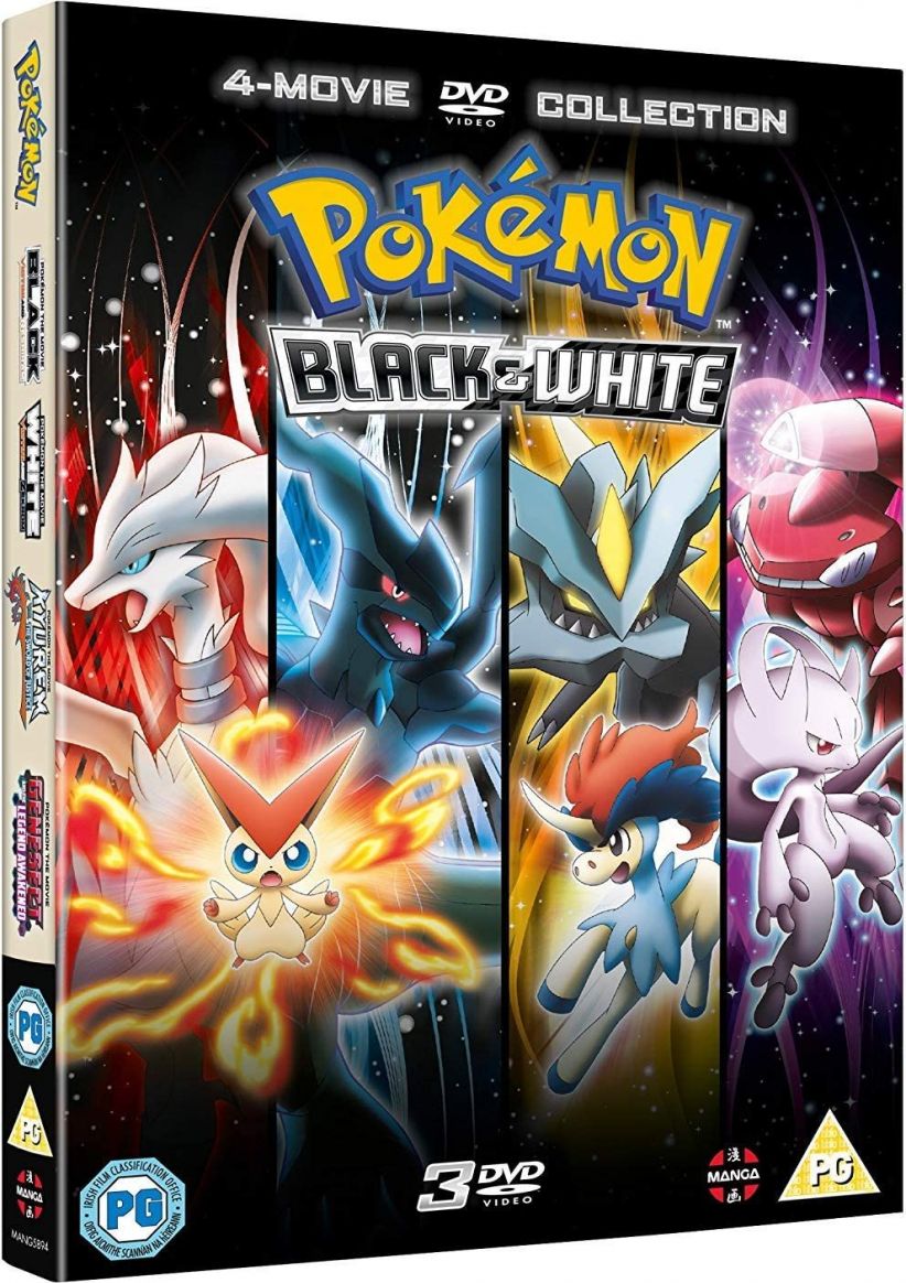 Pokemon Movie 14-16 Collection: Black & White (Victini and Zekrom/Victini and Reshiram, Kyurem Vs. The Sword of Justice, Genesect and the Legend Awakened) on DVD