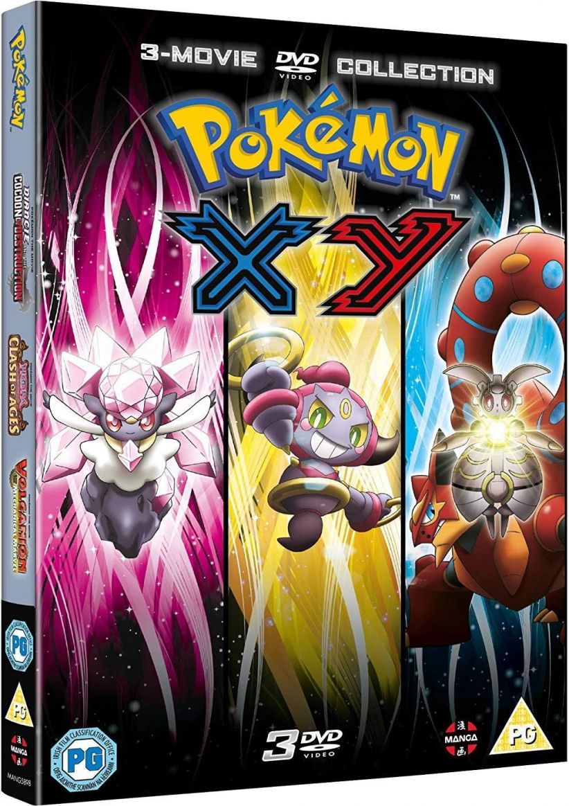 Pokemon Movie 17-19 Collection: XY (Diancie and the Cocoon of Destruction, Hoopa and the Clash of Ages, Volcanion and the Mechanical Marvel) on DVD