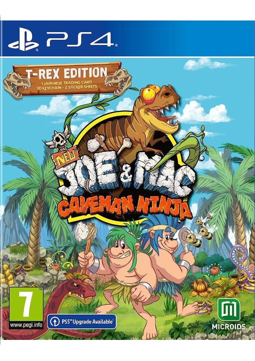 New Joe & Mac: Caveman Ninja - T-Rex Edition on PlayStation 4