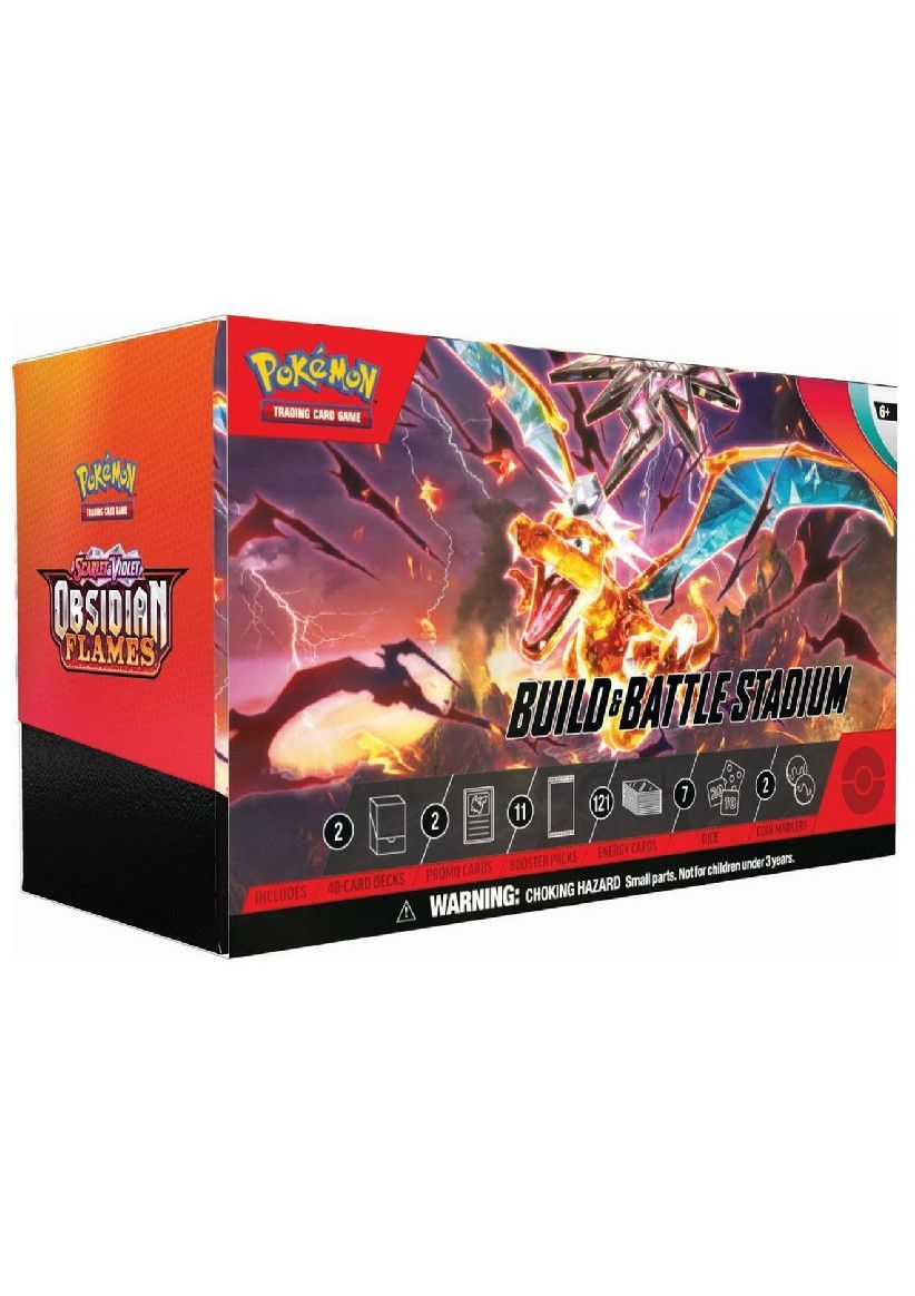 Pokemon TCG: Scarlet & Violet 3 Obsidian Flames Build & Battle Stadium Box on Trading Cards