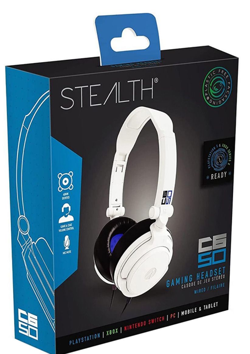 STEALTH C6-50 BLUE/WHITE GAMING HEADSET on PlayStation 4