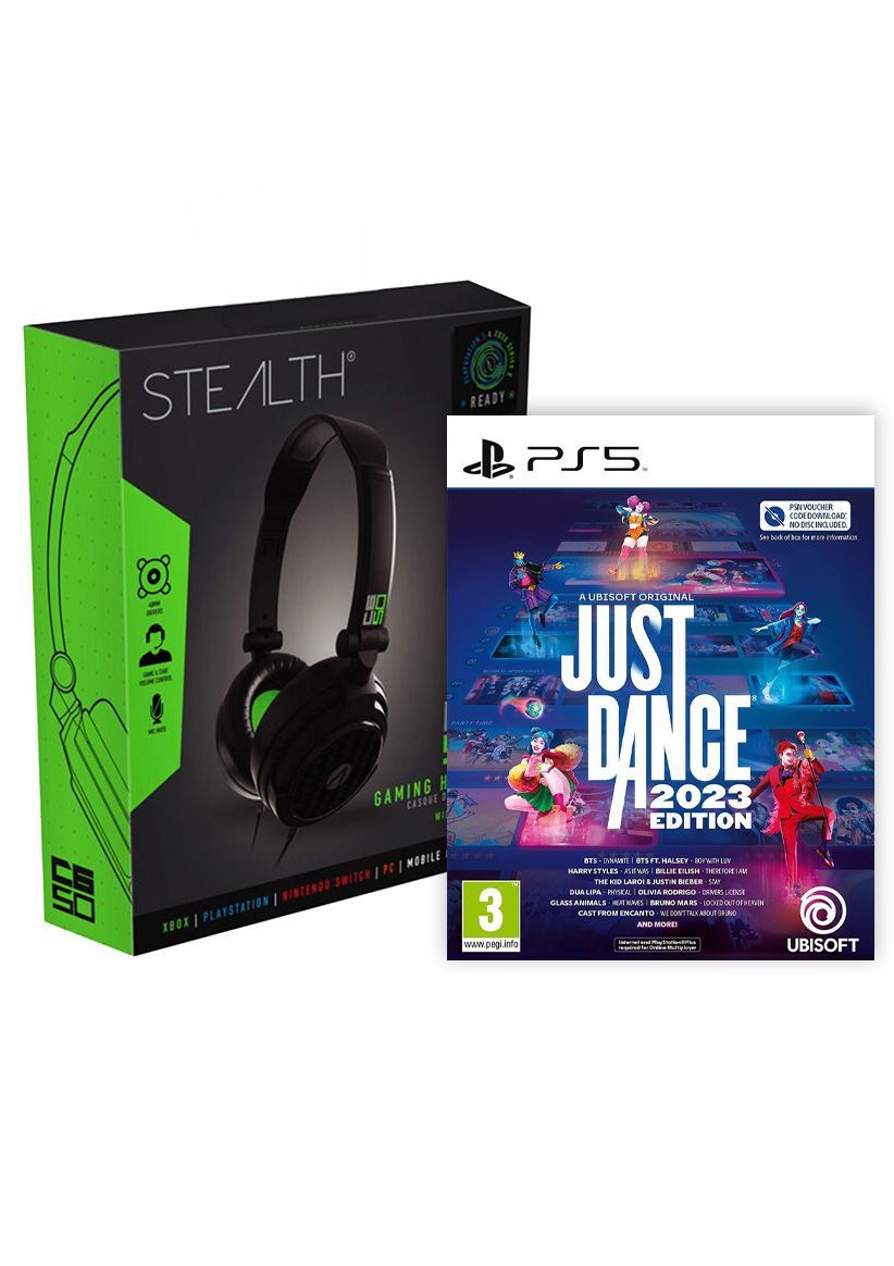 Headphone Bundle: Just Dance 2023 Edition  (Code-In-A-Box) on PlayStation 5