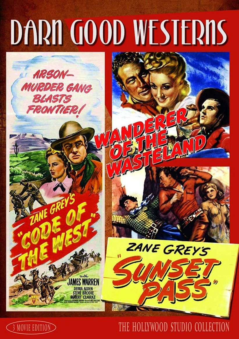 Darn Good Westerns #3 (Code of the West, Sunset Pass, Wanderer of the Wasteland) on DVD