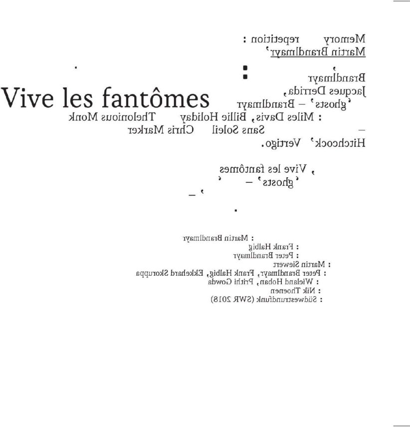 Martin Brandlmayr - Vive Les Fantômes on CD